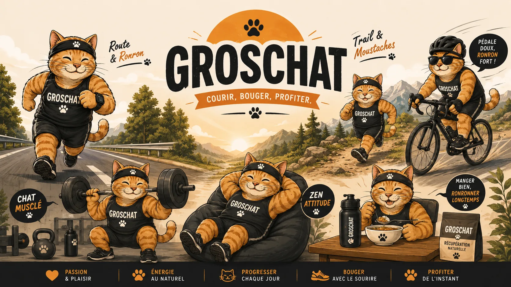 Groschat — courir, bouger, profiter